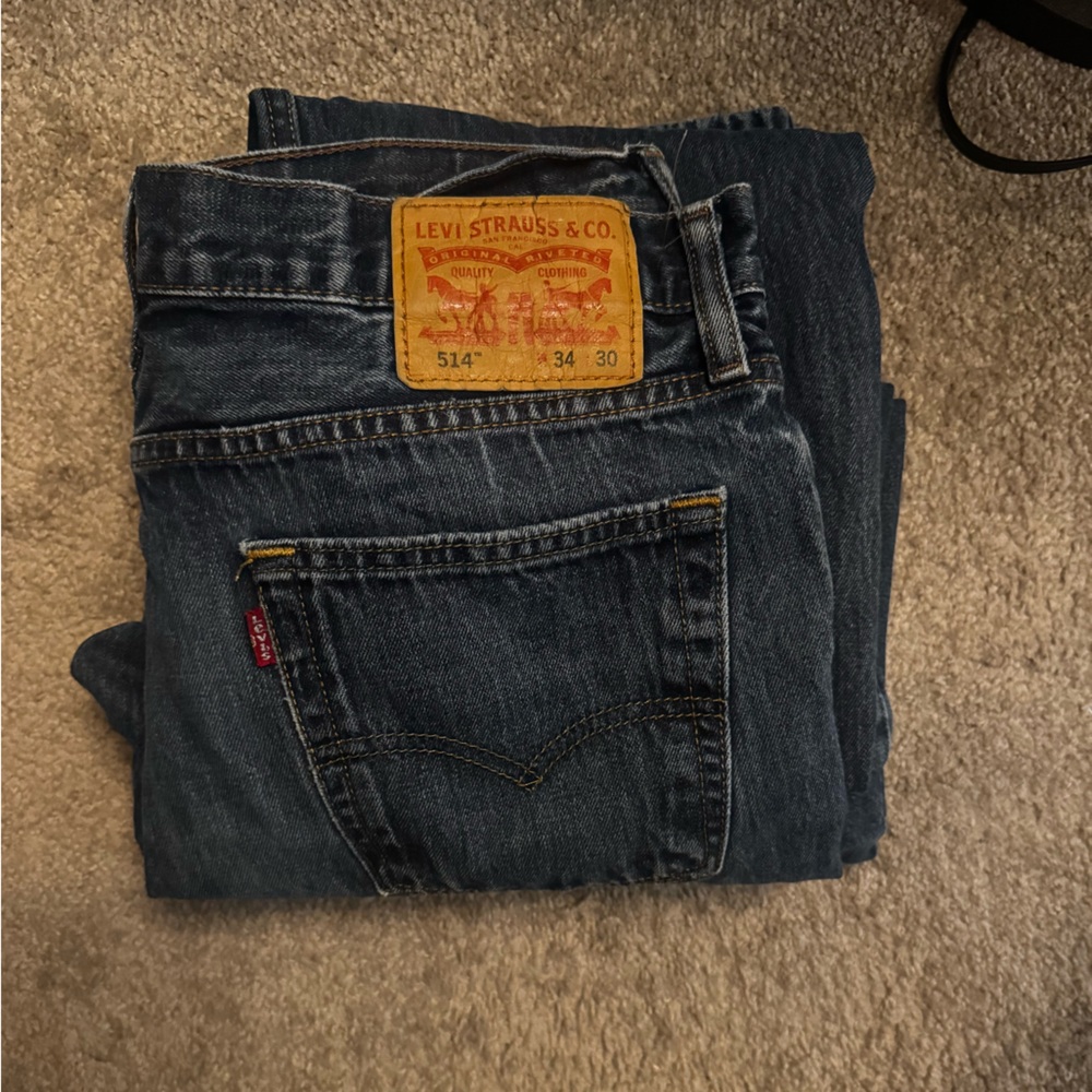 Levi's Men's Dark Blue Slim Straight Jeans